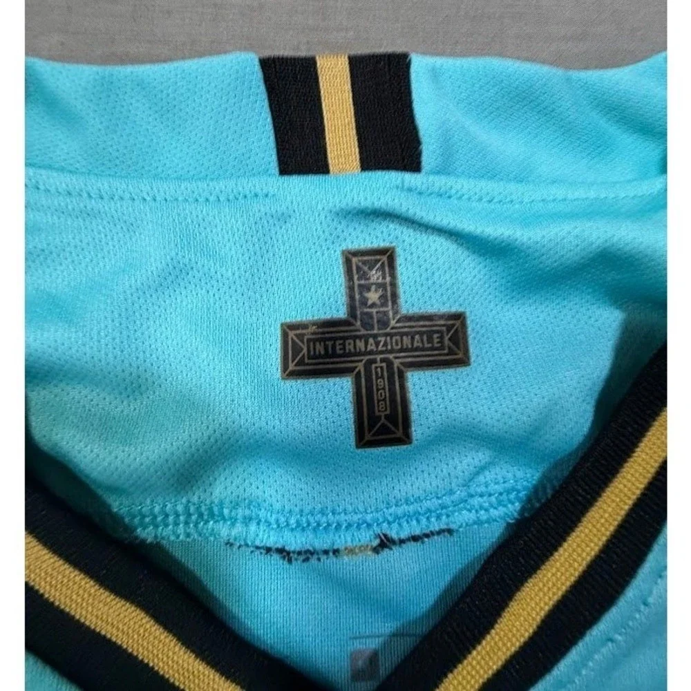 Inter Milan Football‎ #9 Mandy Jersey Nike Sky Blue Pirelli Short Sleeve Men M